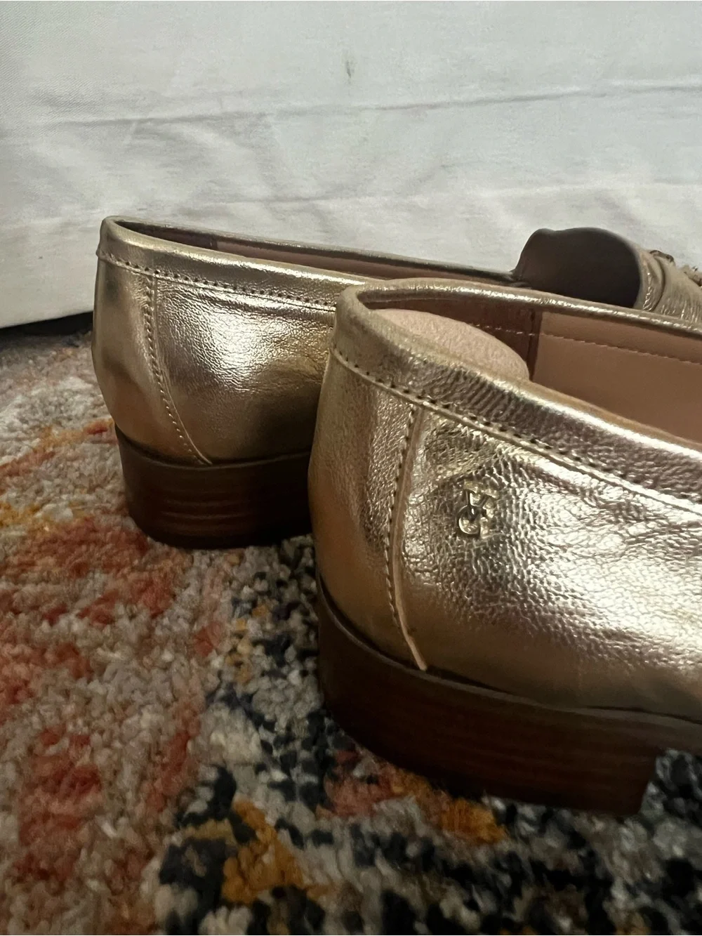 Vince Camuto Metallic Gold Tassel Loafers - Women's